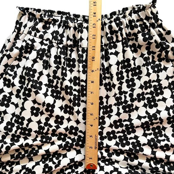 Joan Vass SET Mod-Print L Crewneck Shell w Scalloped Trim WITH matching M pants! - Picture 7 of 15